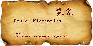 Faukel Klementina névjegykártya